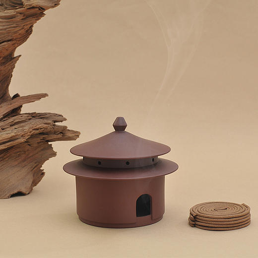 唯诗 |「宫」香炉 紫砂香炉檀香炉仿古香薰炉茶道盘香炉摆件创意礼品 商品图2