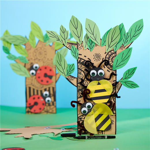 植树节手工diy儿童制作材料包大树与昆虫小精灵幼儿园立体贴画 商品图1