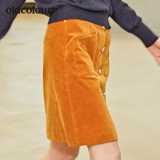 oldcolour厚款棉质短裙女新款时尚包臀裙 商品图2