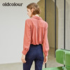 oldcolour新品绒面长袖复古宫廷衬衫女 商品缩略图1