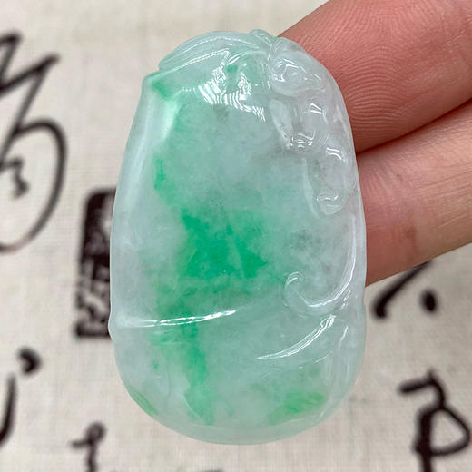 派瑞翡翠 翡翠竹节 糯种 飘绿花 商品图2