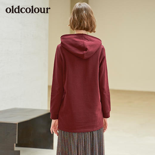 oldcolour连帽中长款卫衣女L34023423 商品图1