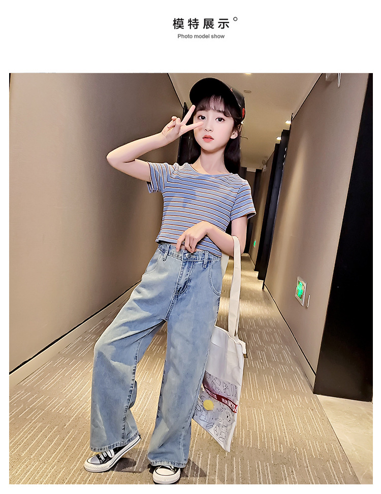 女童夏装套装洋气网红女大童阔腿裤时尚12岁2020新款夏季姐妹装潮