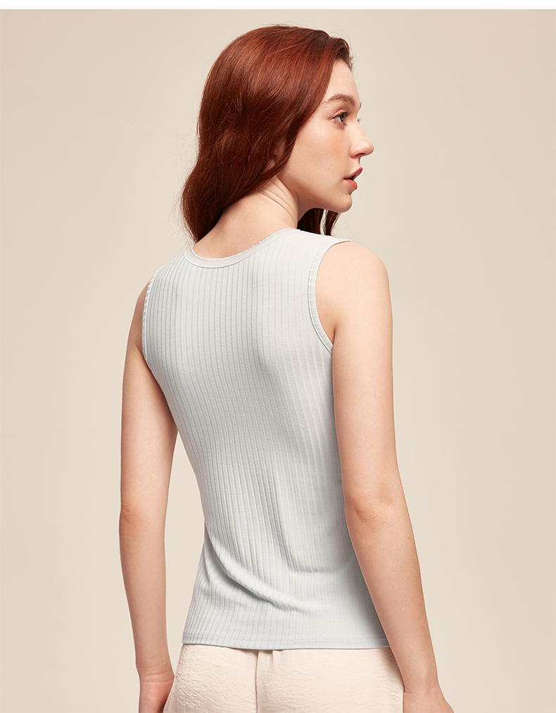 雅黛丽内衣女夏季纯色简约女士圆领透气舒适背心dyh0504