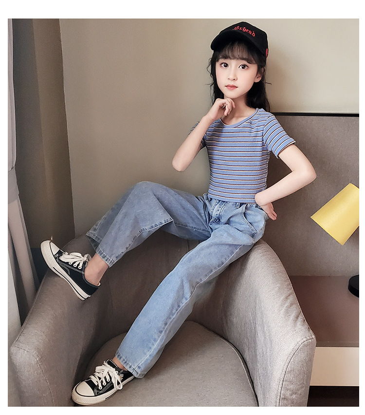 女童夏装套装洋气网红女大童阔腿裤时尚12岁2020新款夏季姐妹装潮