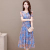 YWE-JLNH-HYA16夏新款时尚显瘦阔太太气质印花连衣裙 商品缩略图0