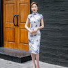 CX-0187新款立领简约印花改良旗袍 商品缩略图2