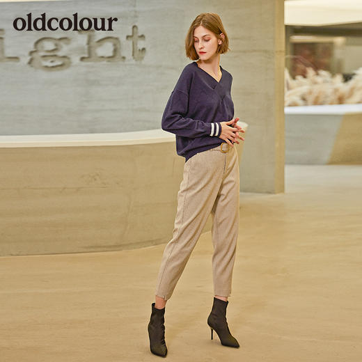 oldcolour新款一体腰带强设计感休闲长裤女 商品图4