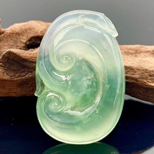 派瑞翡翠 翡翠如意 冰种 绿色 商品图0