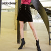oldcolour商场新款半身裙时尚双排扣A字半裙女 商品缩略图2