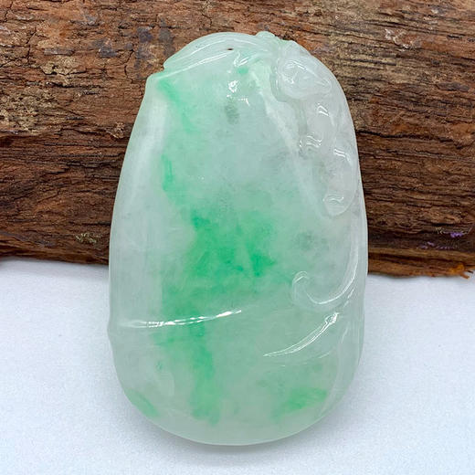 派瑞翡翠 翡翠竹节 糯种 飘绿花 商品图0