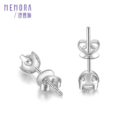 拥爱系列白色18K金钻石耳饰DE0368 商品图2