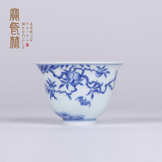 宝瓷林青花柴窑寿山福海金钟杯 商品图4