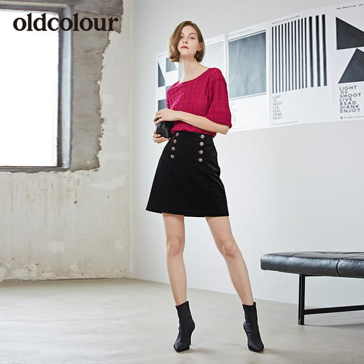 oldcolour商场秋季短袖针织衫女修身舒适不扎肉 商品图4