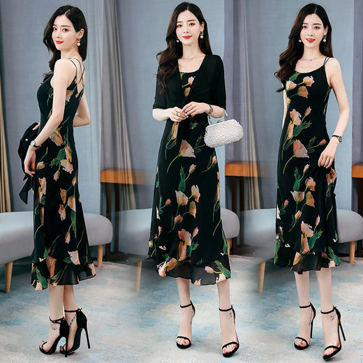 WZNH-MJ2059夏季中长款气质短袖休闲潮流套装 商品图2