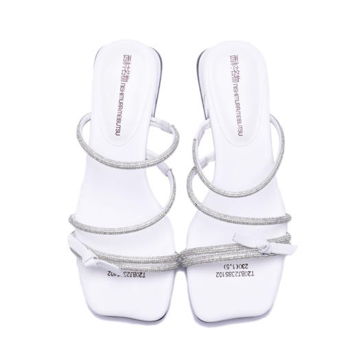 西村名物2020春夏新品条带凉鞋拖鞋碎钻闪耀T20BJ23851 商品图2