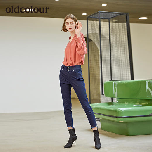 oldcolour新品绒面长袖复古宫廷衬衫女 商品图4