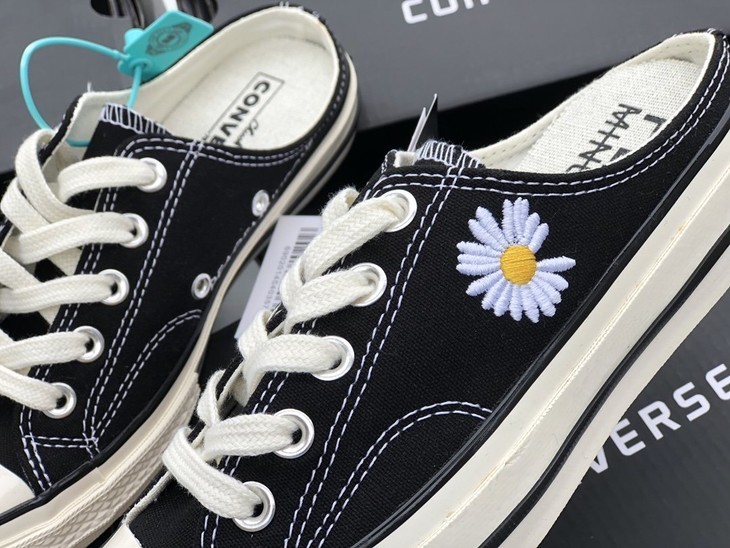 匡威小雏菊半拖休闲鞋情侣款