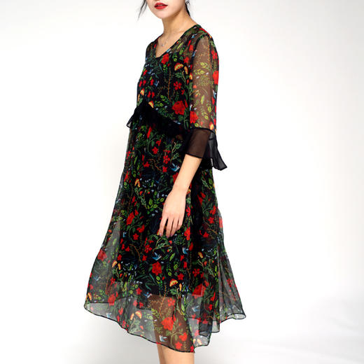 丁摩真丝花边海边度假风两件套连衣裙20-74DB499240531 商品图3