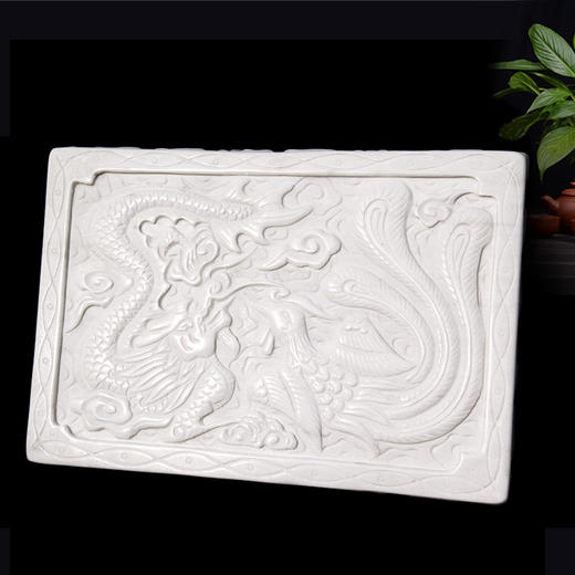 汉白玉  龙凤呈祥棺床 商品图3