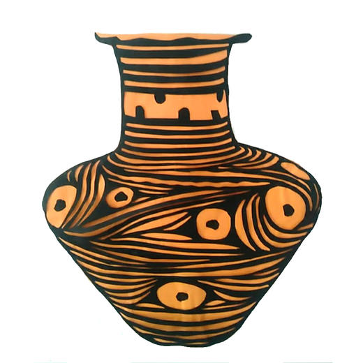 杨耀奎-彩陶剪纸作品  三幅一组发货 商品图0