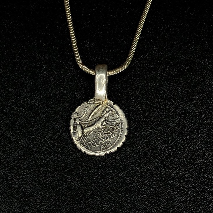 手工罗马古钱币复刻纯银戴安娜项链ofrantiques英国古董