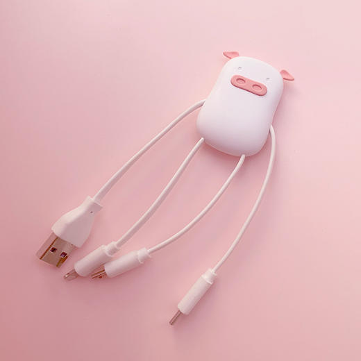 Cable pets 萌宠三合一多头数据充电线 商品图1