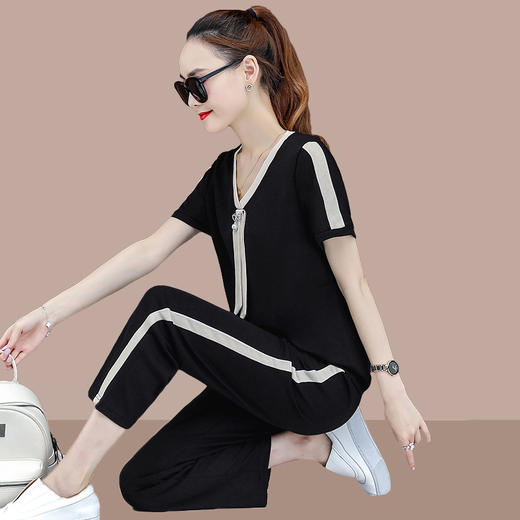 XFFS-1052妈妈休闲新款中年洋气运动两件套装 商品图3