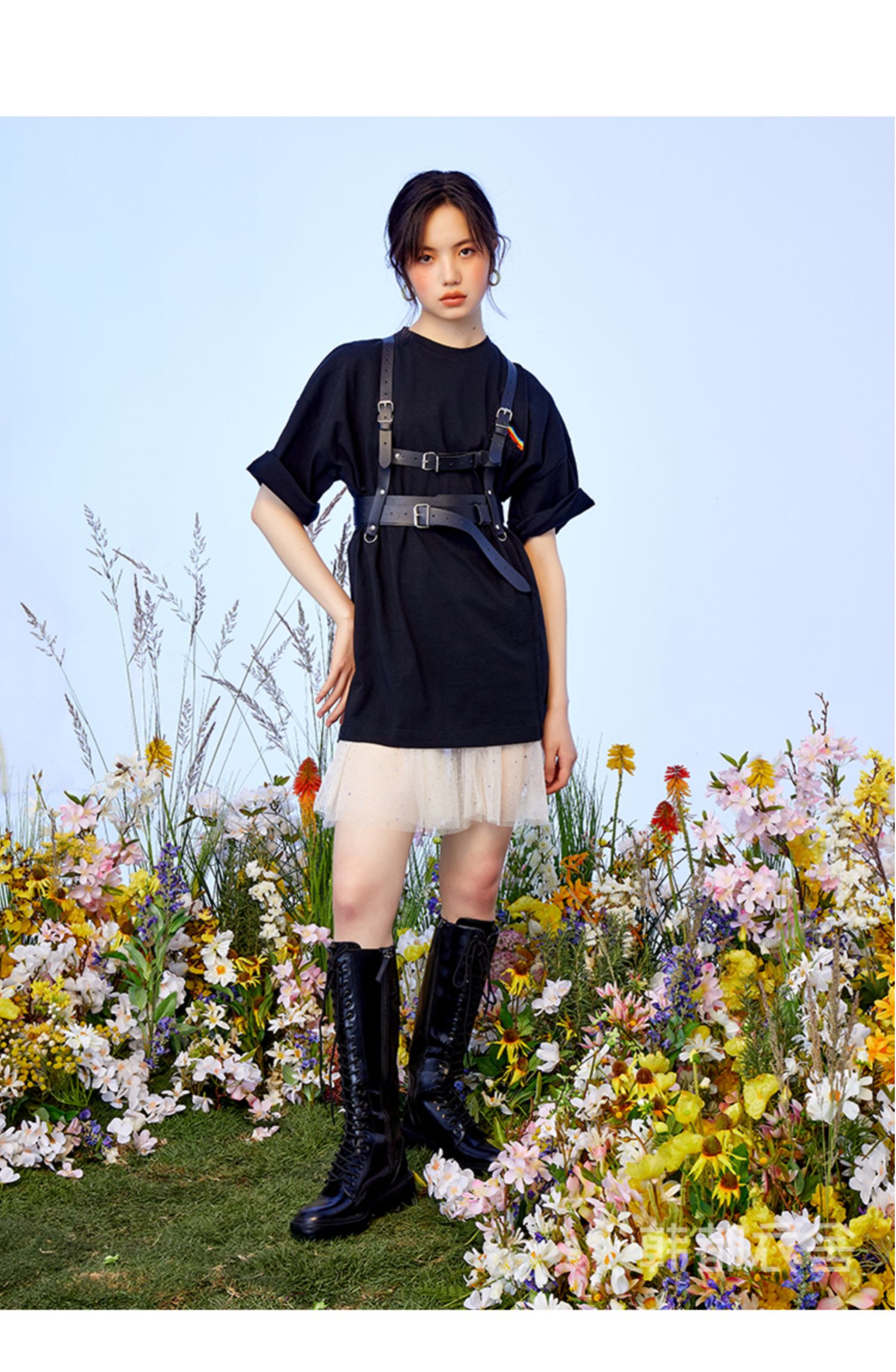 本草纲目系列韩都衣舍短袖t恤女ins潮夏季宽松抑菌上衣dm0002