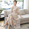 HT-9281夏装改良旗袍连衣裙收腰大摆印花连衣裙 商品缩略图1