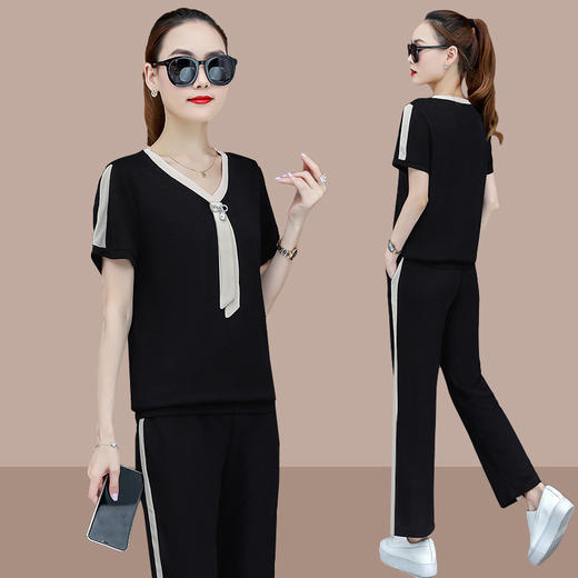 XFFS-1052妈妈休闲新款中年洋气运动两件套装 商品图1
