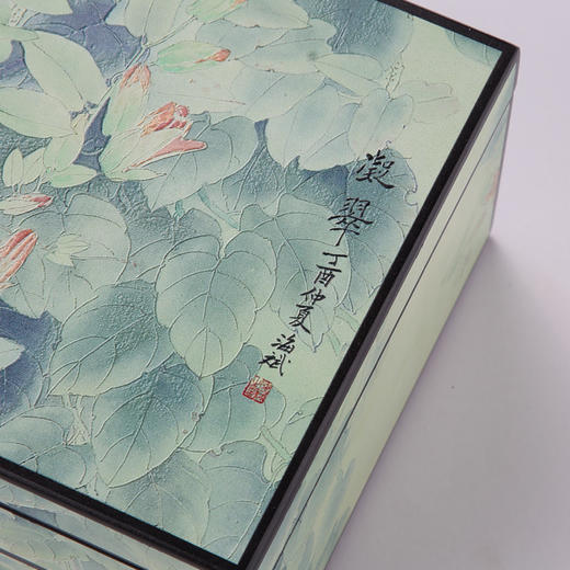 天一书局出品  鲍海斌老师创作凝翠首饰盒 中式家居摆件珠宝耳饰收纳盒 商品图3