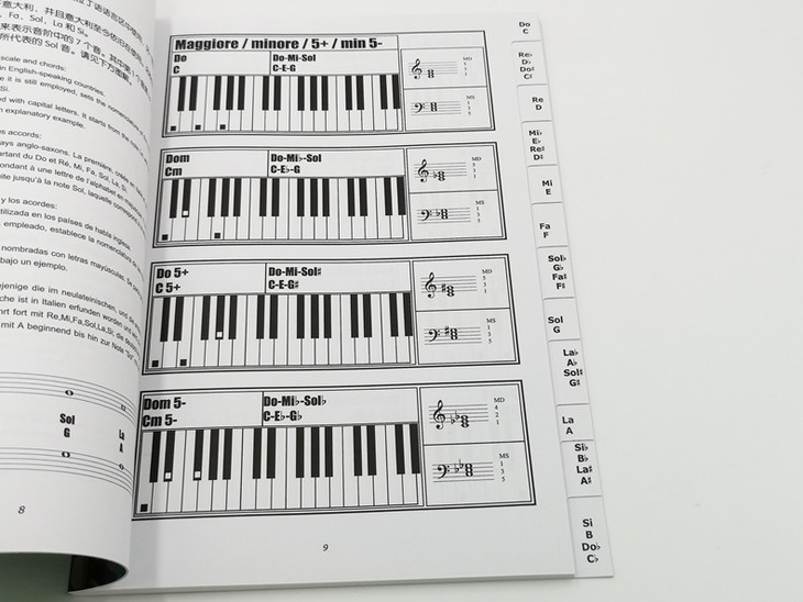 鋼琴和絃圖表大全 384個和絃指法速查表 原版引進圖書 意大利卡萊西