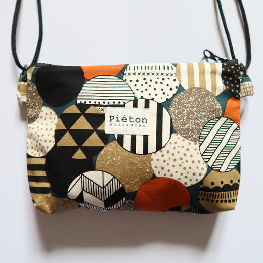 HUJI祤集pieton斜挎包插画圆形图印 商品图0