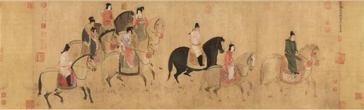 【定制书画】（唐）张萱《虢国夫人游春图》绢本 手卷 馆藏书画高仿复制艺术品（付款后28天内发货） 商品图2