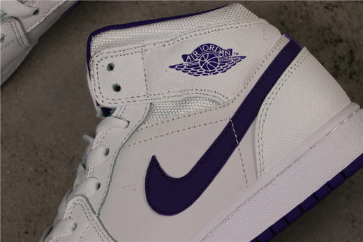 乔丹/Air Jordan  aj1 AJ1 乔丹1代 乔1 Air Jordan 1 Retro High GG 货号：332148-137 乔1白紫 商品图2