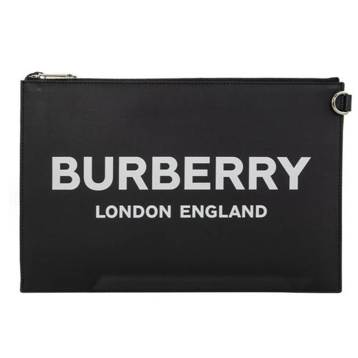 BURBERRY 巴宝莉 男士字母徽标印花拉链手拿包 黑色 8009214 A1189 商品图0