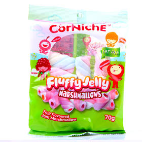 可尼斯 水果味酱夹心棉花糖 70g