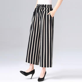 MQ-DDX1901夏季新款薄款宽松高腰宽腿七分阔腿裤YY