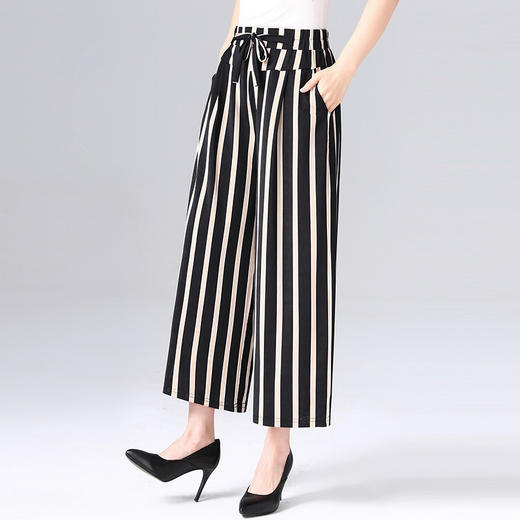 MQ-DDX1901夏季新款薄款宽松高腰宽腿七分阔腿裤YY 商品图0