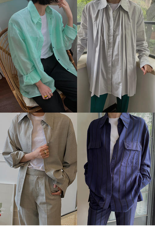 HIDEMI 基础必入 新款超薄有机棉清透收身T恤 六入色 白色/黑色/豆乳色/马卡龙蓝/马卡龙紫/深灰色 商品图2