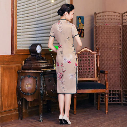 TY-JYJ-011中国风优雅修身钻石丝旗袍 商品图1