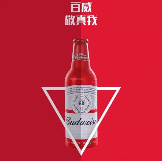 百威啤酒瓶装大瓶红色铝瓶低浓度啤酒355ml瓶035