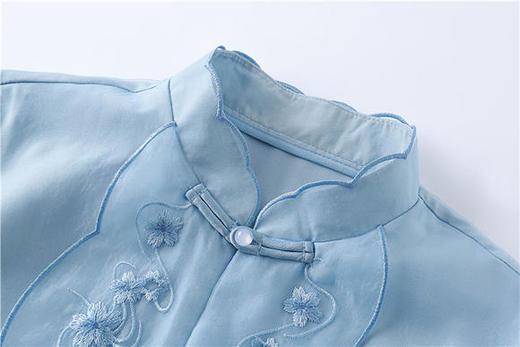 FNZD2080新款中国风复古文艺刺绣中长款薄开衫外套 商品图2