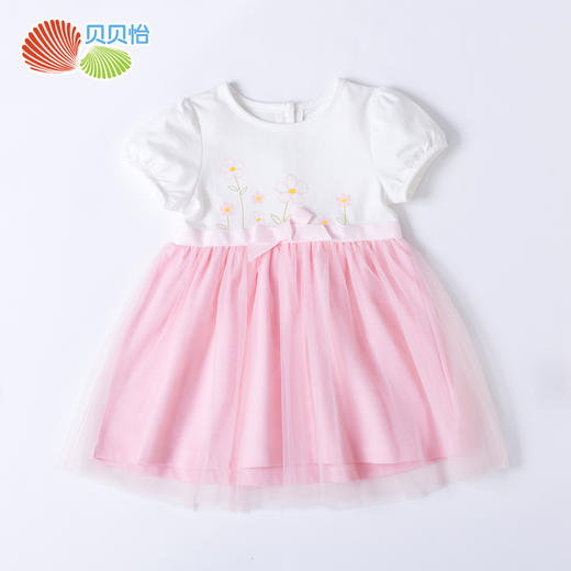 贝贝怡女大童装洋气连衣裙夏装新款宝宝蓬蓬纱公主裙短袖韩版裙子 商品图6