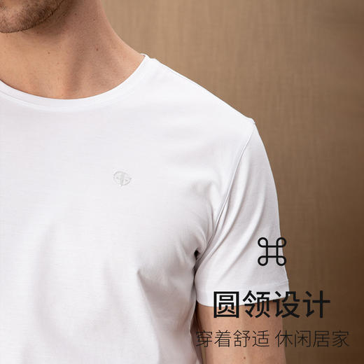 【100%丝光棉】SCHIESSER/舒雅铂雅夏季新品男士纯棉短袖上衣T恤95/17140M 商品图2