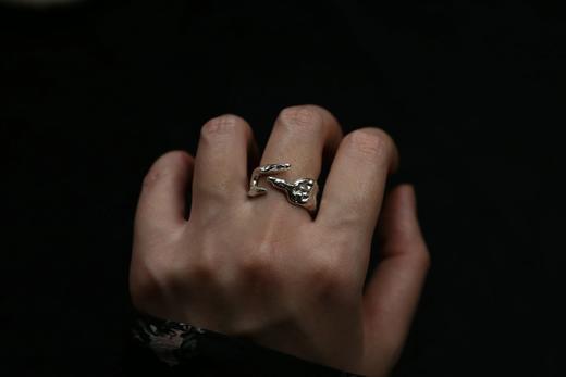 CHEZ BOQUE 印象系列原创手工925银戒指《合手》 商品图0
