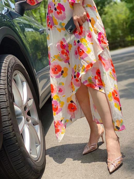 westory夏季新款优雅蕾丝尖头水晶高跟鞋女细跟51981 商品图4