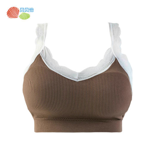 贝贝怡孕妇背心式内衣怀孕期舒适新款一片式蕾丝文胸少女运动文胸193Y509
 商品图9