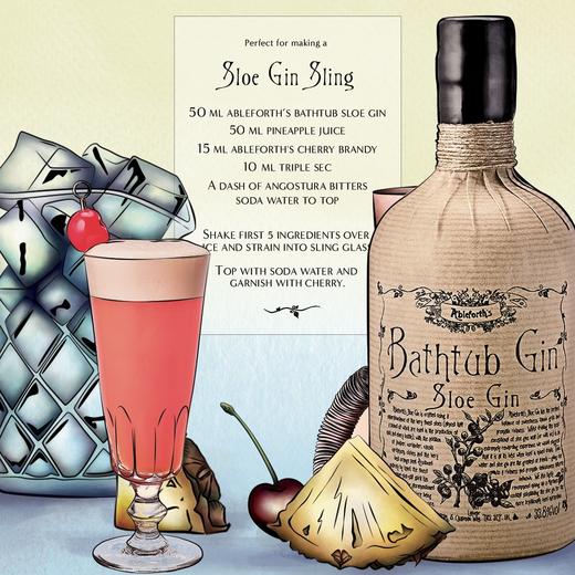 浴缸黑刺李金酒bathtubsloegin500ml